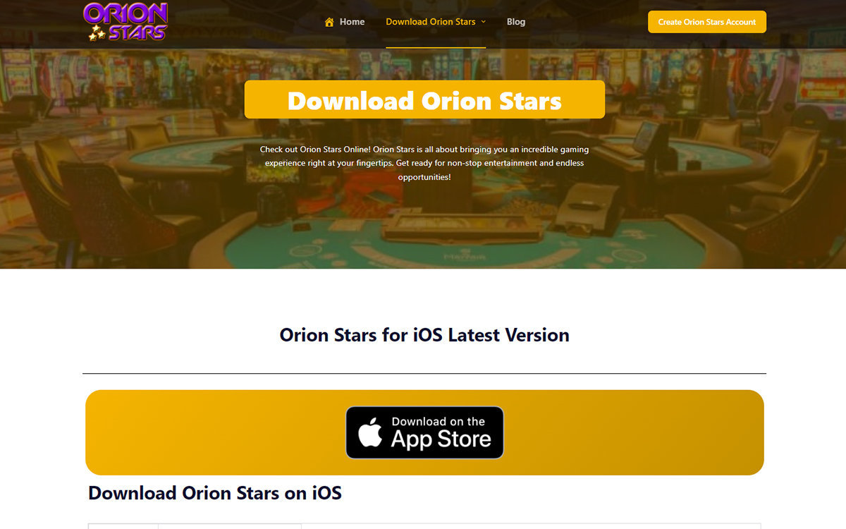 Orion Stars Download For iOS